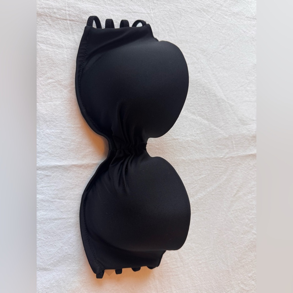 Shade & Shore Black Strapless Bathing Suit Top Size 34C